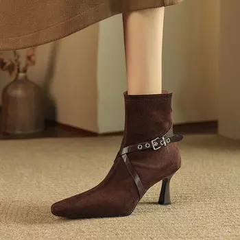 Ботильоны женские Qiaoliner, черный