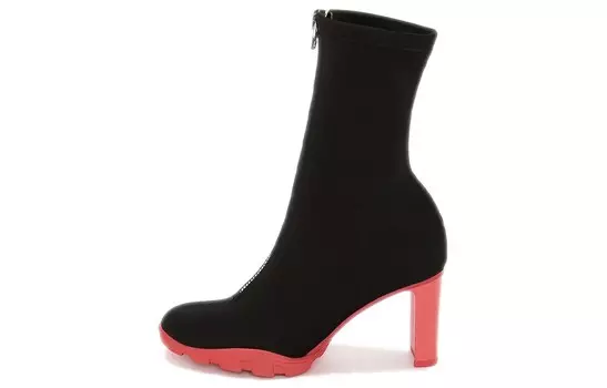Ботильоны женские Slim Tread Ankle Boots Black/Red Alexander Mcqueen