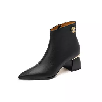 Ботильоны женские Su Yanjiao, цвет Black Fleece-lined