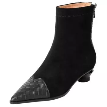 Ботильоны женские Su Yanjiao, цвет Black Fleece-lined