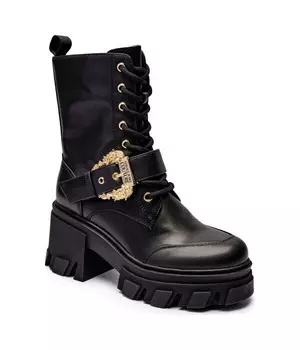 Ботильоны женские Versace Jeans Couture Софи высокие с декоративной пряжкой, черный