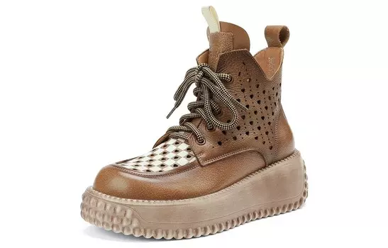 Ботильоны женские высокие Occaman, хаки