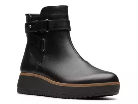 Ботильоны Zylah Faye Wedge Bootie Clarks, черный