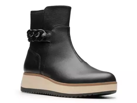 Ботильоны Zylah Rose на платформе Clarks, Black Leather