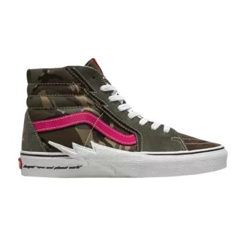 Ботинки AAPE x Sk8-Hi Vans, зеленый