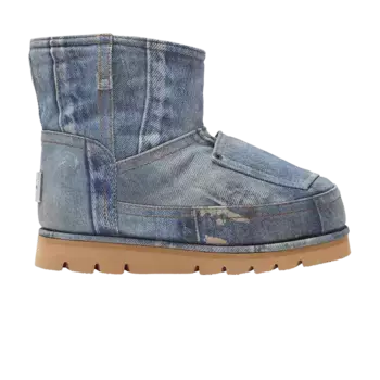 Ботинки Acne Studios Wmns Low Boots Denim-Print Leather, синий