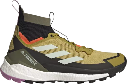 Ботинки Adidas Terrex Free Hiker 2 'Pulse Olive Impact Orange', зеленый