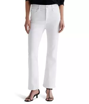 Ботинки AG Jeans Farrah Mid-Rise Crop Boot Jeans in Gallery White, цвет Gallery White