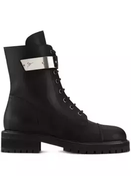 Ботинки Alexa с металлическим логотипом Giuseppe Zanotti, черный