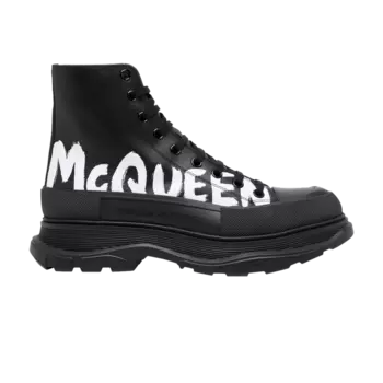 Ботинки Alexander McQueen Tread Slick Boot 'Graffiti Logo - Black', черный