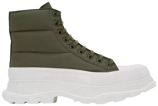 Ботинки Alexander McQueen Tread Slick Boot 'Khaki Nylon', зеленый