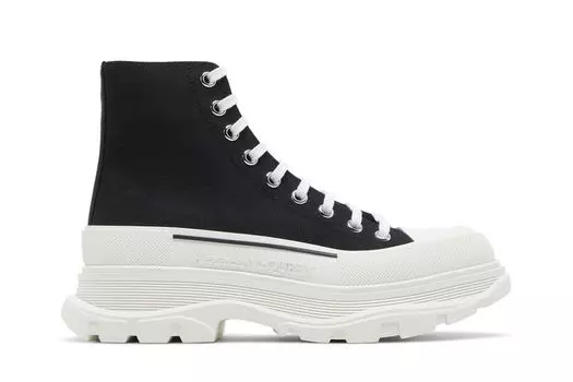 Ботинки Alexander McQueen Tread Slick Boots 'Black White', черный