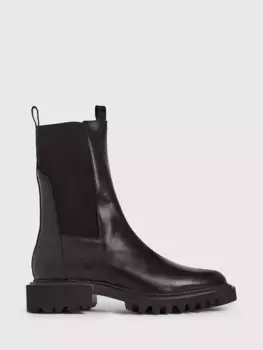 Ботинки AllSaints Hallie Leather Calf, черный