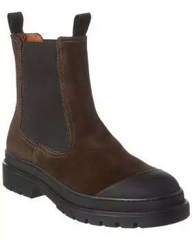 Ботинки Aquatalia Kent из замши и овчины, устойчивые к погодным условиям, коричневый