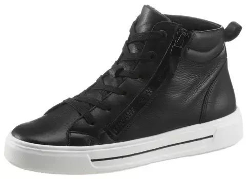 Ботинки Ara на шнуровке "COURTYARD", на двух молниях, черный