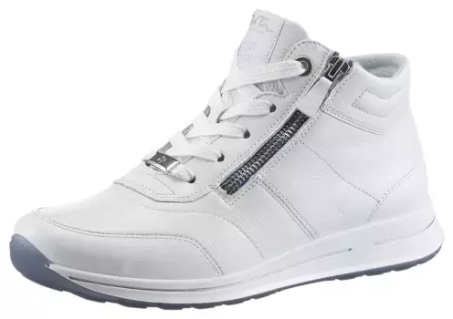 Ботинки Ara на шнуровке "OSAKA", высокие кроссовки, туфли на шнуровке, обувь для отдыха комфортной ширины G, белый