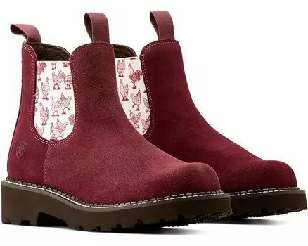 Ботинки Ariat Fatbaby Twin Gore Western, цвет Burgundy Suede