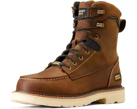 Ботинки Ariat Rebar Lift 8" Waterproof Composite Toe Work, цвет Distressed Brown