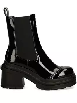 Ботинки Armani Exchange с лакированной отделкой, черный