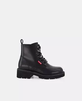 Ботинки Ashley для девочки с объемной подошвой и шнуровкой Levi's, черный