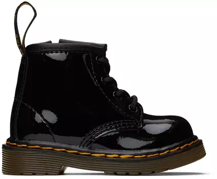 Ботинки Baby Black 1460 Черный лакированный светильник США Dr. Martens