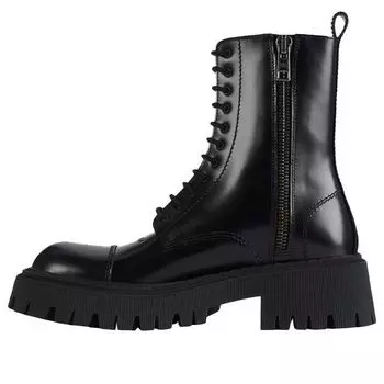 Ботинки Balenciaga Small Cowhide Lacing Martin High boots 'Black' 615679WA8E91000, черный