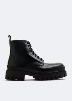 Ботинки BALENCIAGA Strike lace-up boots, черный