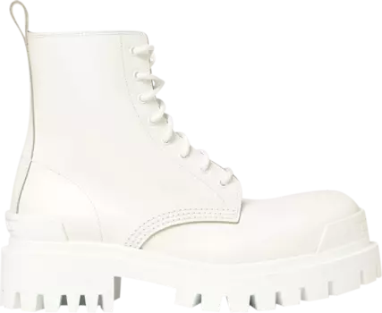 Ботинки Balenciaga Wmns Strike Lace-Up Boot White, белый