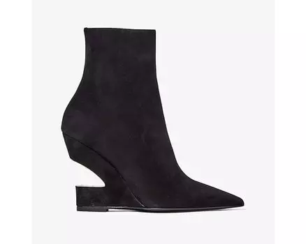 Ботинки Balmain Nikki Suede Bootie, черный