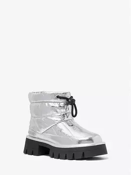 Ботинки Barton Crackled Metallic Leather Michael Kors, серебряный