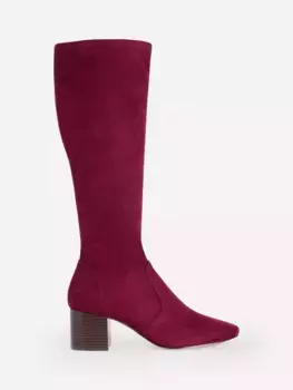 Ботинки Boden Heeled Stretch Suedette Knee, цвет oxblood