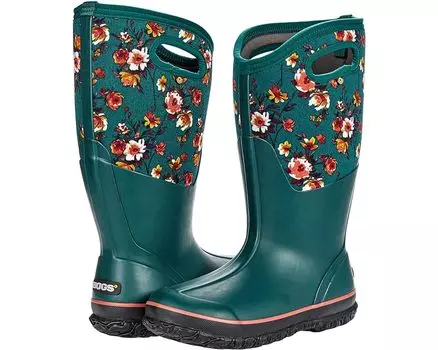 Ботинки Bogs Classic Tall Painterly Wide Calf, цвет Emerald Multi