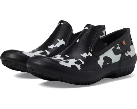 Ботинки Bogs Patch Slip-On - Cow, черный/белый
