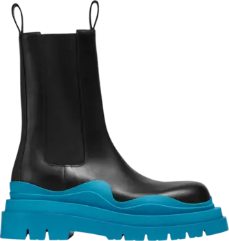 Ботинки Bottega Veneta Tire Boot Black Amalfi Blue, черный