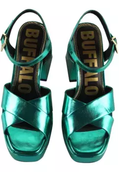 Ботинки Buffalo на высоком каблуке " Buffalo Ladies Buffalo Bella Cross Vegan Nappa", зеленый