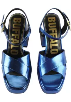 Ботинки Buffalo на высоком каблуке " Buffalo Ladies Buffalo Bella Cross Vegan Nappa", синий