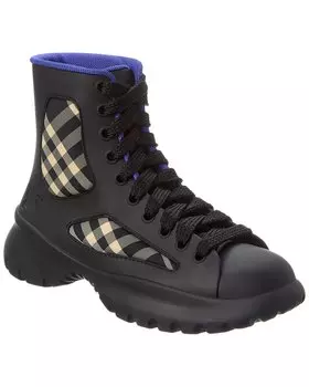 Ботинки Burberry Boulder из резины и парусины на шнуровке