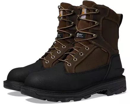 Ботинки Carhartt Ironwood Waterproof Insulated 8" Alloy Toe Work Boot, цвет Brown Oiltan/Black Coated