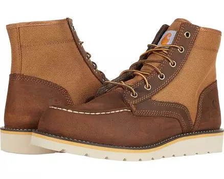 Ботинки Carhartt Wedge 6" Moc Toe Non Safety Toe, цвет Brown Leather/Tan Duck