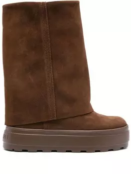 Ботинки Casadei 80 мм New Double Face, коричневый