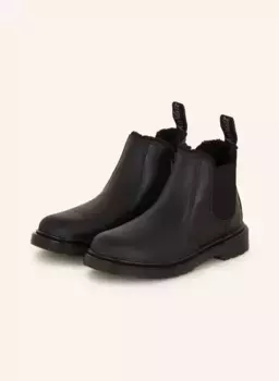 Ботинки челси 2976 leonore с искусственным мехом Dr. Martens, черный