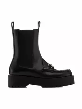 Ботинки челси Horsebit Gucci, черный