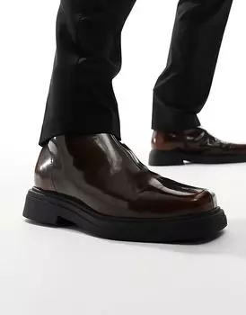 Ботинки челси коричневого цвета с квадратным носком ASOS DESIGN
