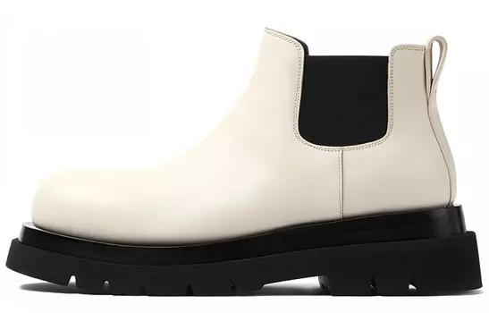 Ботинки-челси мужские Bottega Veneta Lug, белый / черный