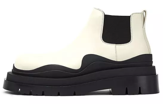 Ботинки челси мужские Tire черные/белые Bottega Veneta