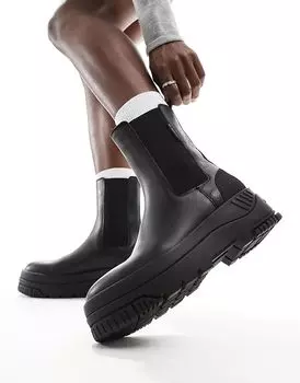 Ботинки челси на городской платформе черного цвета Tommy Jeans