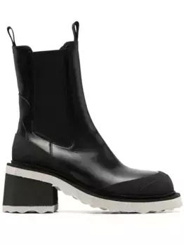 Ботинки челси на каблуке OFF-WHITE, черный