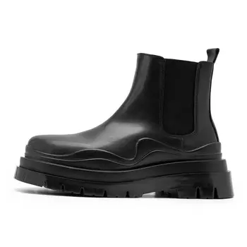 Ботинки Челси унисекс черные Senguoguo