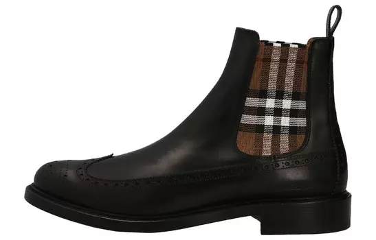 Ботинки Челси в винтажную клетку Burberry