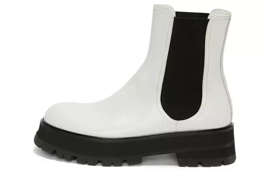 Ботинки челси женские Alexander Mcqueen, черно-белый